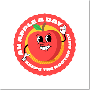 An apple a day keeps the doctor away Posters and Art